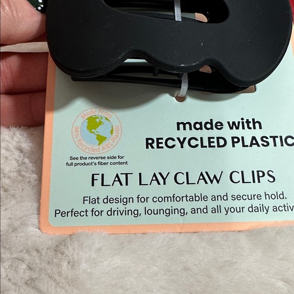 Sunday state glossy and flat colored set of 6 flat lay claw clips - Picture 2 of 3